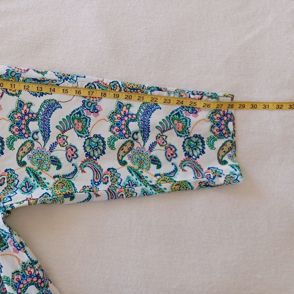 TALBOTS Paisley Perfect Skimmer Capri Pants, size 8p - Picture 11 of 15